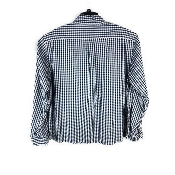 Dockers Men's 2XL Long Sleeve Button Up Blue Check Cotton Blend Adult Shirt A9 - Picture 4 of 4